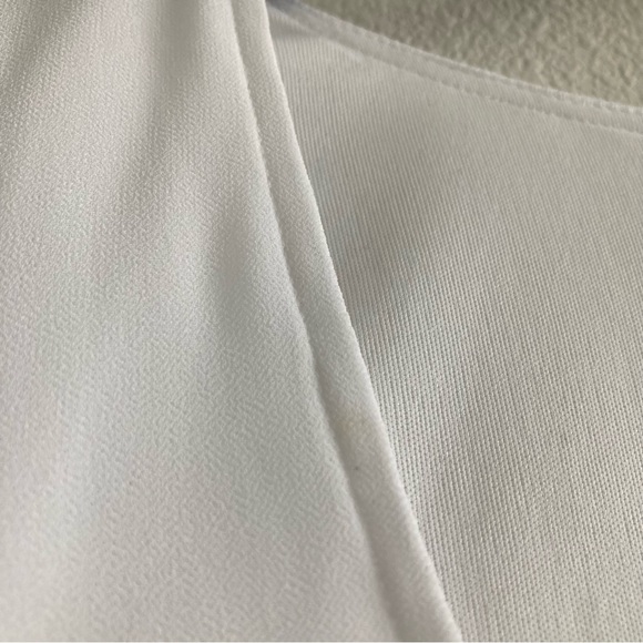 Show Me Your Mumu White Frilly Short Sleeve V Neck Mini Disick Dress Minimal - Picture 8 of 13